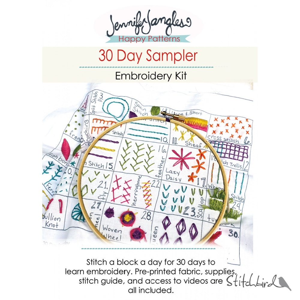 30 Day Sampler Embroidery Kit