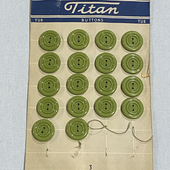 Titan Green 22mm Buttons on Card