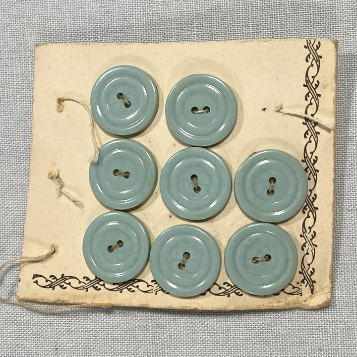 1950's Duck Egg Buttons on Card