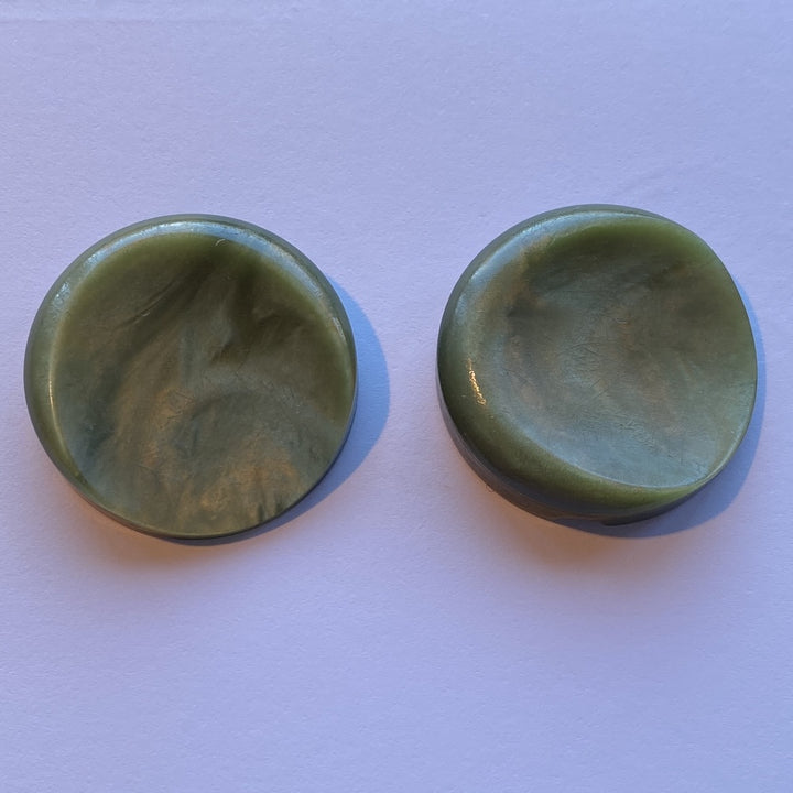 1950's  Moulded Light Green Coat Buttons 33mm