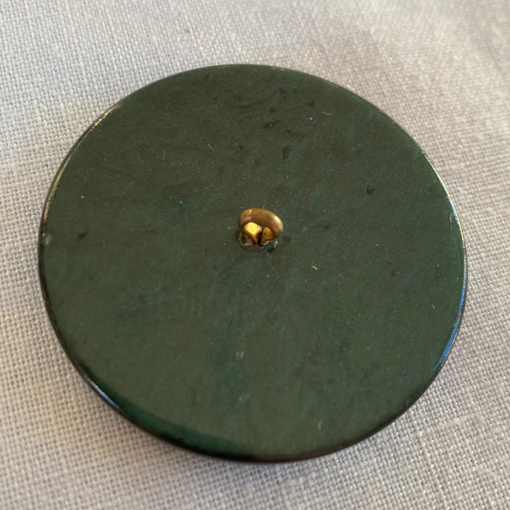 Emerald Green Statement Button 42mm