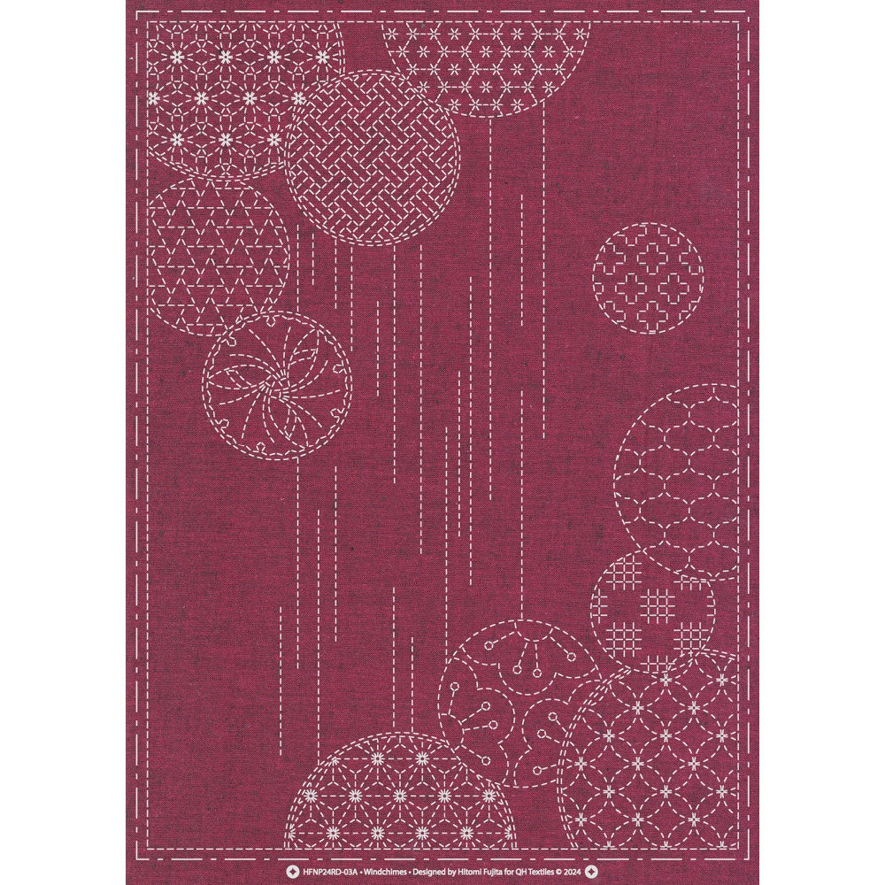 Yarn Dyed Sashiko Cloth - Windchimes